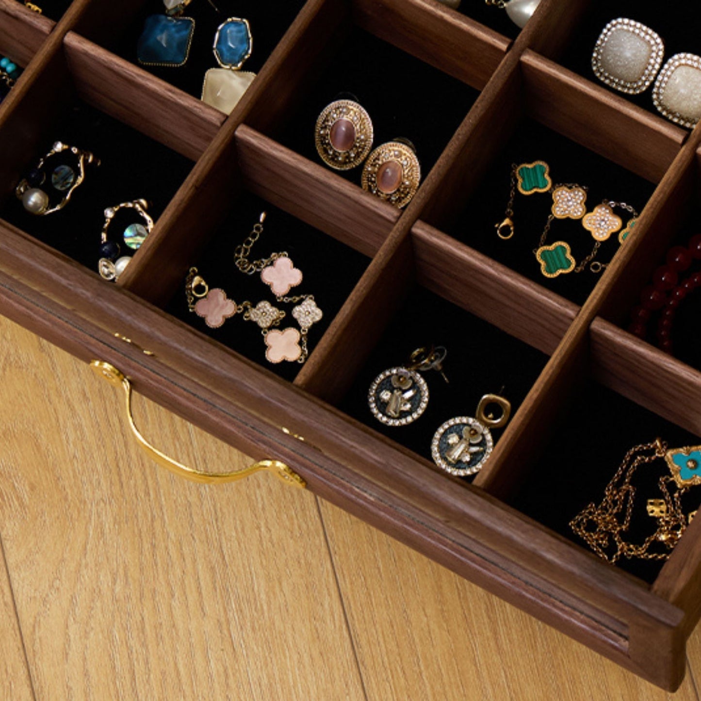 Large Wooden Jewelry Organizer with Drawers SKU 21146
