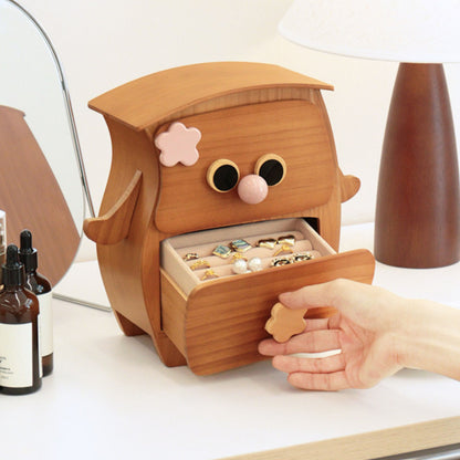 Creative Wooden Jewelry Box Organizer with Drawers SKU 21188