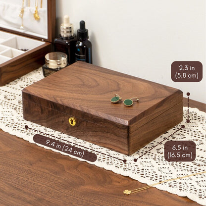 Single Layer Solid Wood Jewelry Box SKU 21184