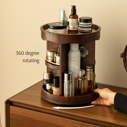 Wooden Rotatable Makeup and Cosmetic Organizer SKU 53008