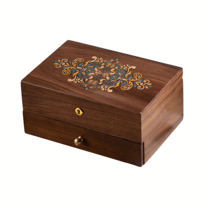 Solid Wood Jewelry Box with Hand-painted Danqing SKU 21118