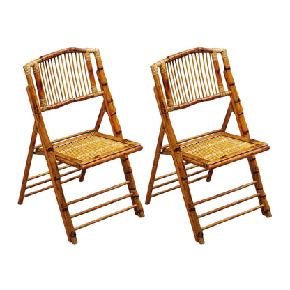 Natural Bamboo Folding Chairs for Outdoor and Indoor SKU 52013