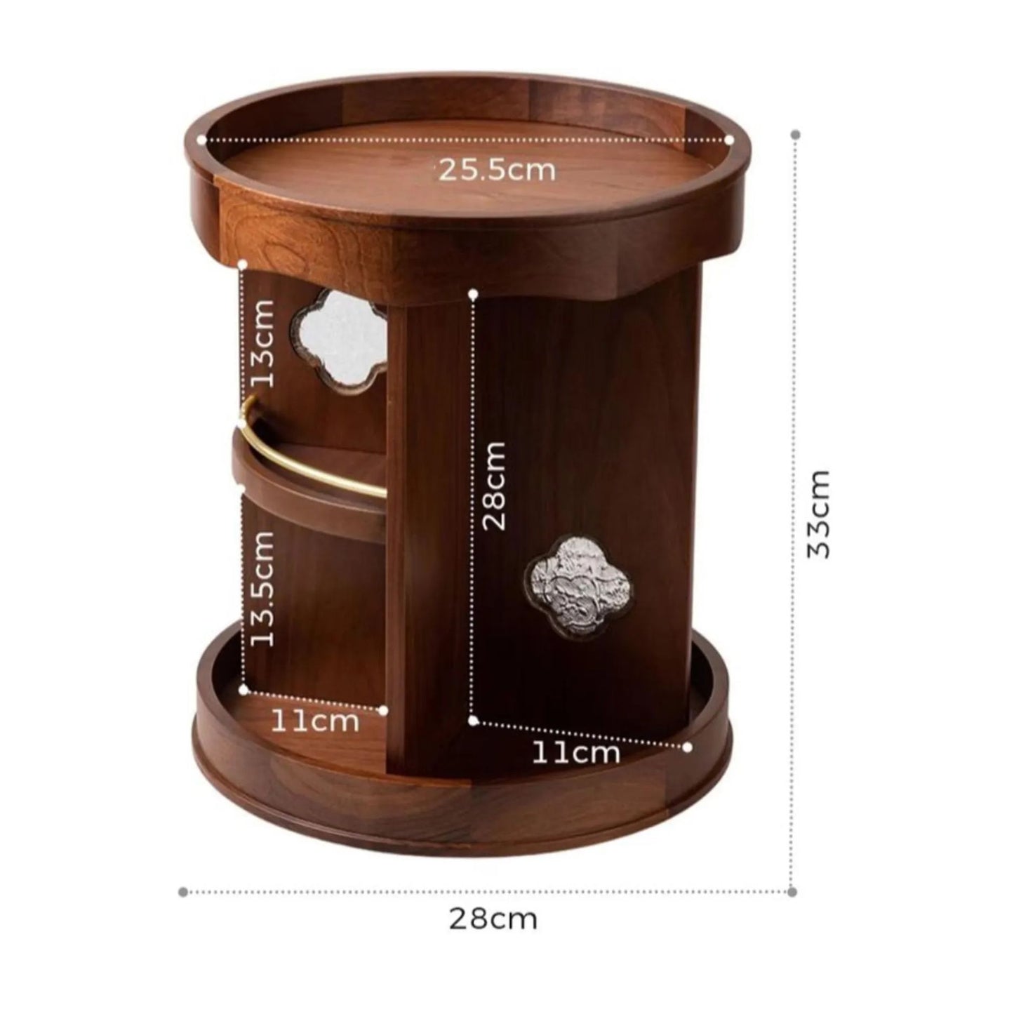 Wooden Rotatable Makeup and Cosmetic Organizer SKU 53008