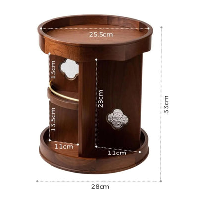 Wooden Rotatable Makeup and Cosmetic Organizer SKU 53008
