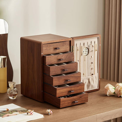 Wooden Jewelry Box with Drawers for Women SKU 21109