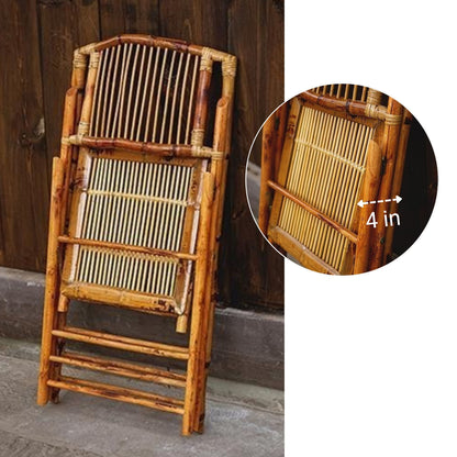 Natural Bamboo Folding Chairs for Outdoor and Indoor SKU 52013