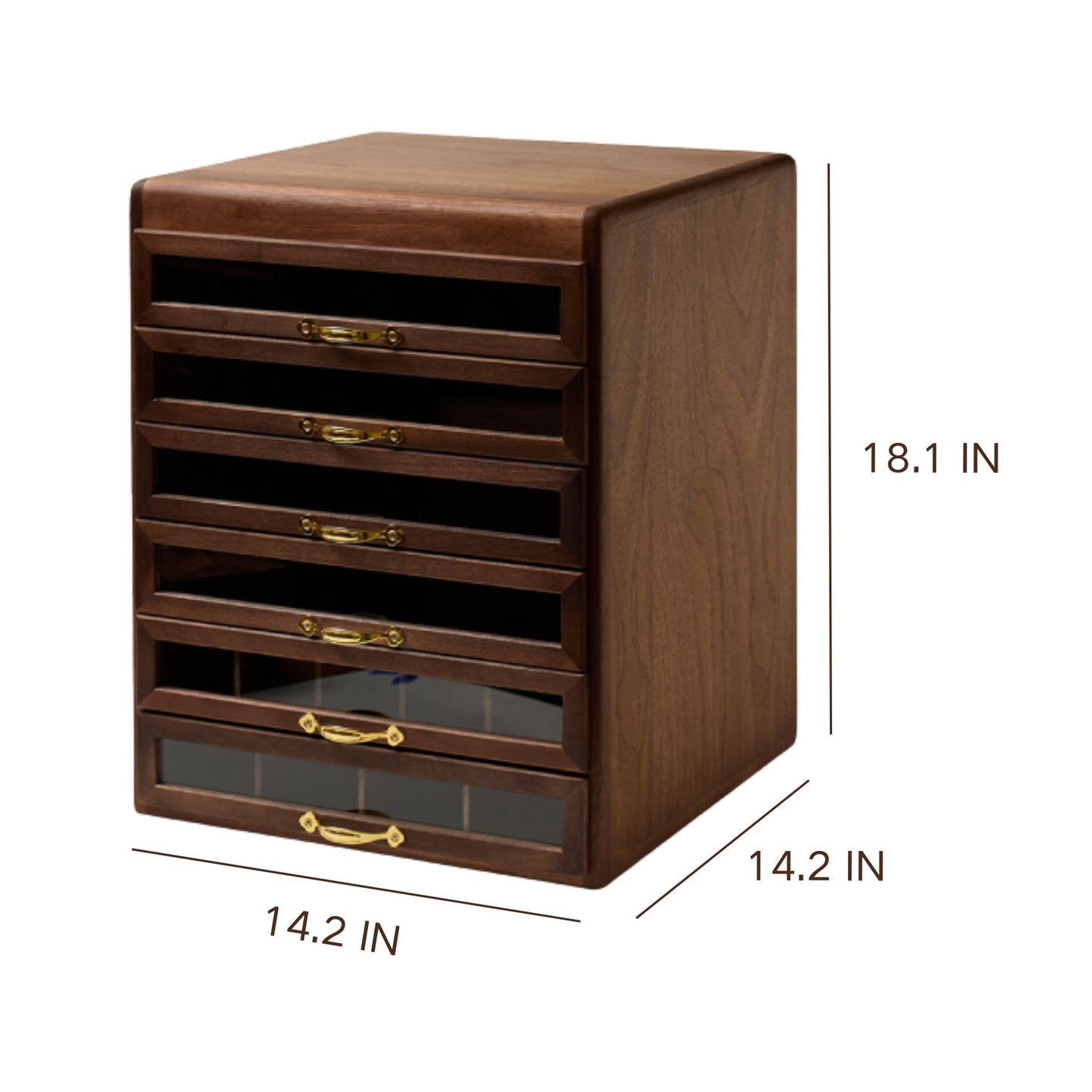 Large Wooden Jewelry Organizer with Drawers SKU 21146