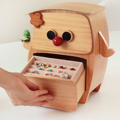 Creative Wooden Jewelry Box Organizer with Drawers SKU 21188