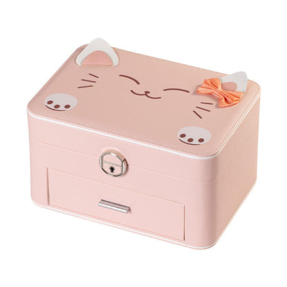 Cute Cat Face Jewelry Box for Girls SKU 21093