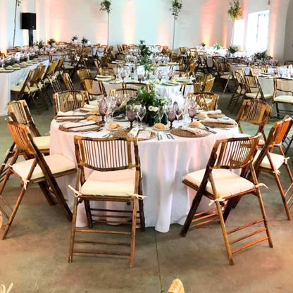 Natural Bamboo Folding Chairs for Outdoor and Indoor SKU 52013