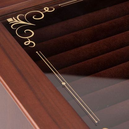 Large Wooden Jewelry Box Organizer with Drawers SKU 21157