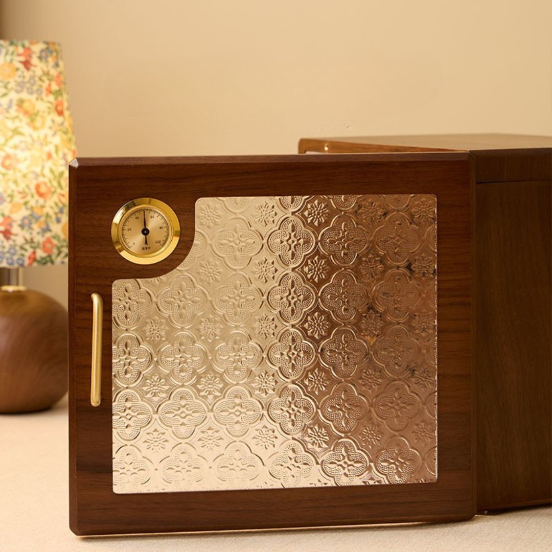 Wooden Jewelry Box Organizer with Drawers and Lock SKU 21166