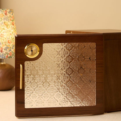 Wooden Jewelry Box Organizer with Drawers and Lock SKU 21166