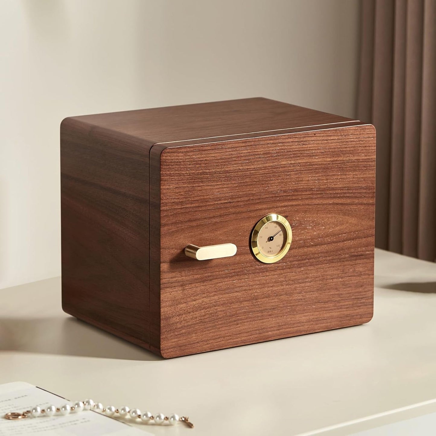 Walnut Veneer Wooden Jewelry Box with Drawers SKU 21110