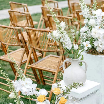 Natural Bamboo Folding Chairs for Outdoor and Indoor SKU 52013