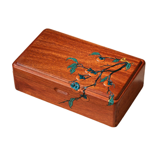 Solid Rosewood Jewelry Box with Hand-painted Danqing SKU 21131