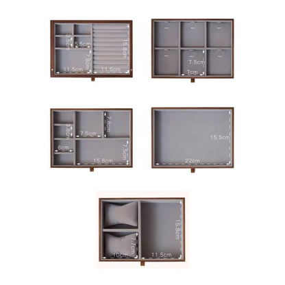 Wooden Jewelry Box Organizer with Drawers and Lock SKU 21166