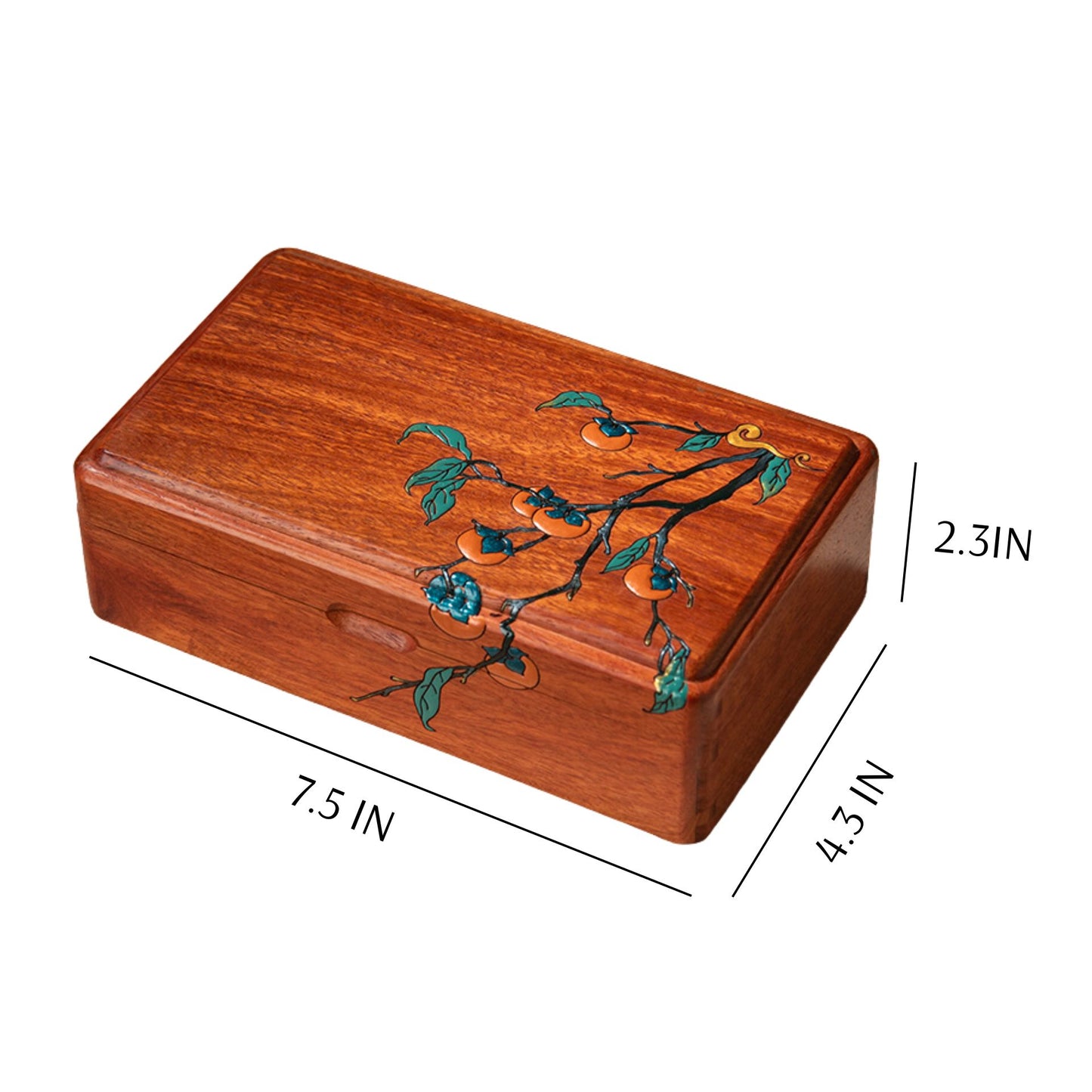 Solid Rosewood Jewelry Box with Hand-painted Danqing SKU 21131