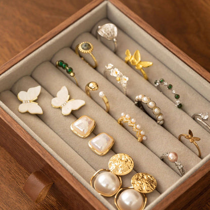 Wooden Jewelry Box with Butterfly Theme Mirror SKU 21174