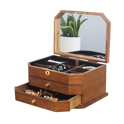 Large Wooden Jewelry Box for Women SKU 21058