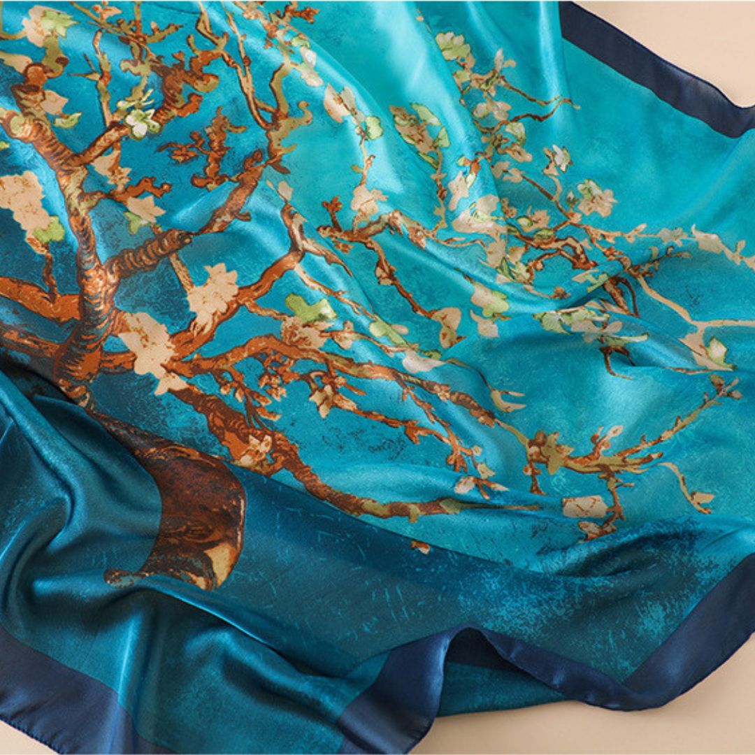 Art Silk Scarf 70 x 35 Inches Van Gogh Almond Blossom 88014