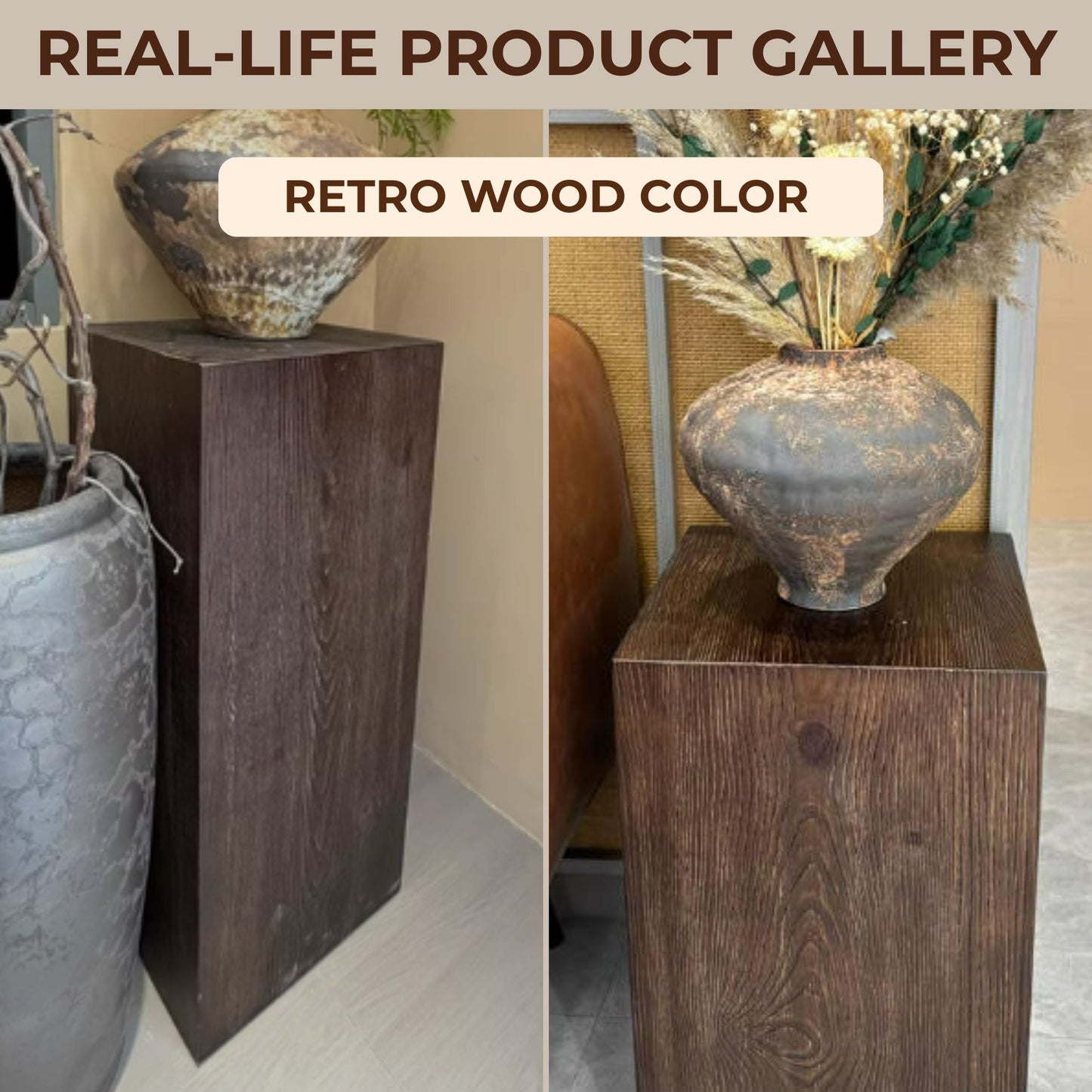 Wooden Pedestal Stand Riser with Hollow Interior SKU 10026