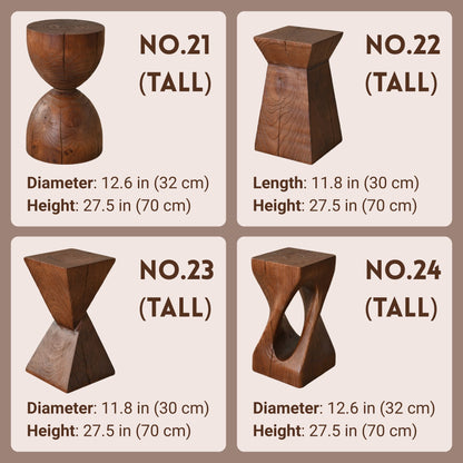 Geometric Solid Wood Pedestal Riser SKU 10029