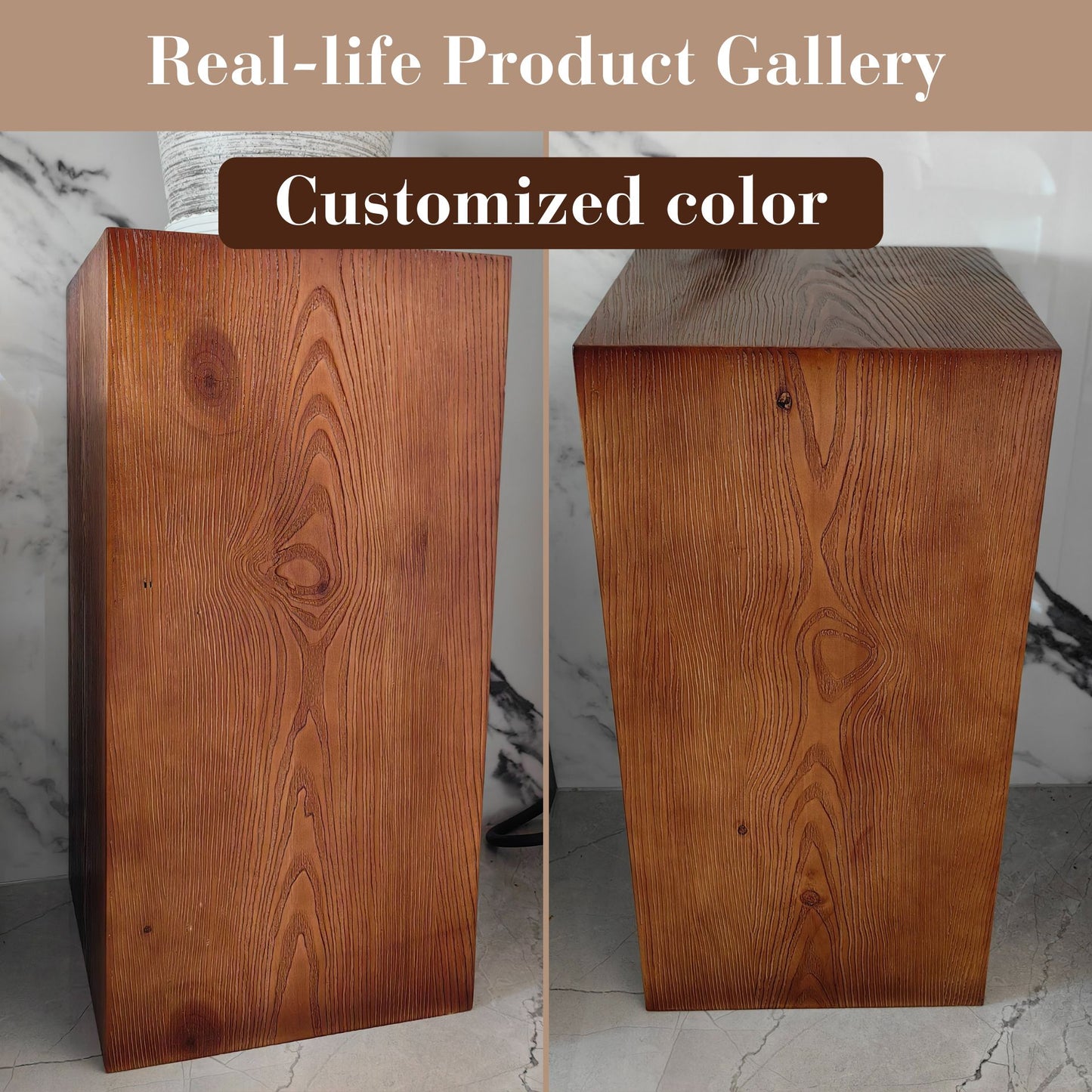 Wooden Pedestal Stand Riser with Hollow Interior SKU 10026