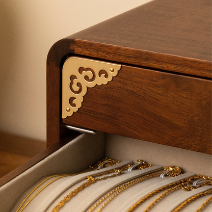 Solid Wood Jewelry Box Organizer with Drawers SKU 21191