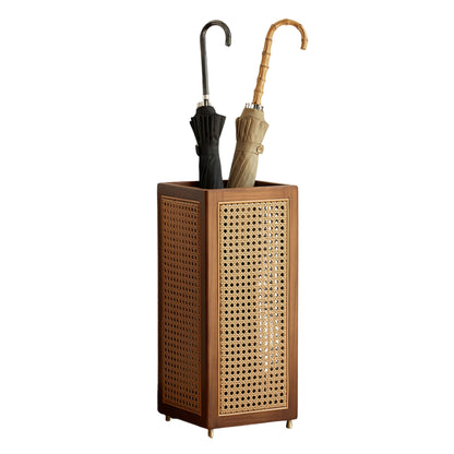 Solid Wood Umbrella Stand with PE Wicker Sides SKU 54001