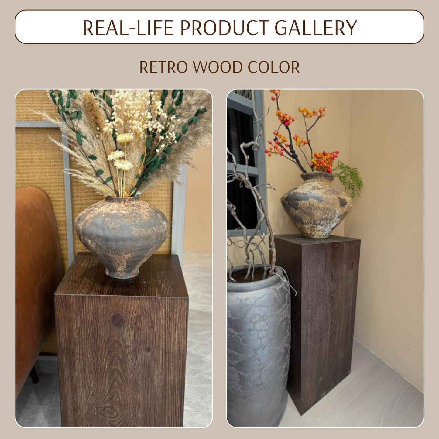 Wooden Pedestal Stand Riser with Hollow Interior SKU 10026