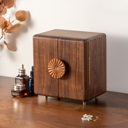 Solid Walnut Jewelry Box with Drawers SKU 21121