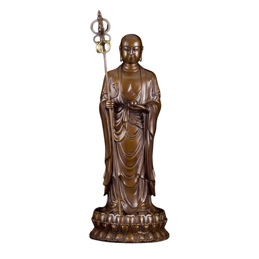 Ksitigarbha Bodhisattva Brass Statue 33002