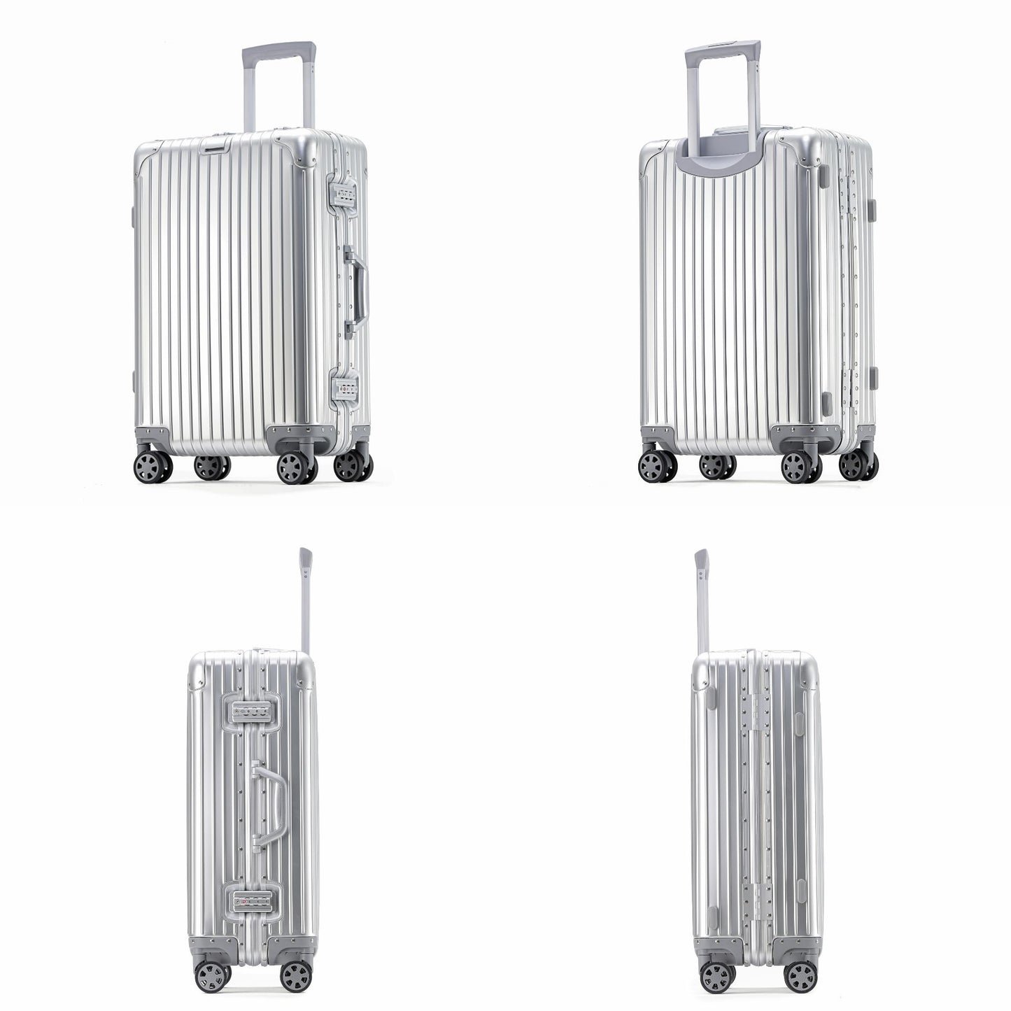 Aluminum Carry-On and Checked Luggage with Spinner Wheels SKU 85009