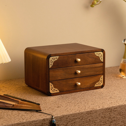 Solid Wood Jewelry Box Organizer with Drawers SKU 21191