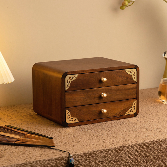 Solid Wood Jewelry Box Organizer with Drawers SKU 21191