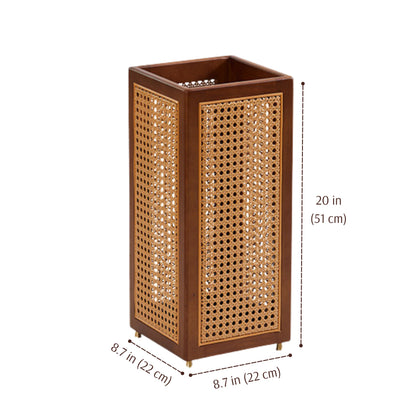Solid Wood Umbrella Stand with PE Wicker Sides SKU 54001