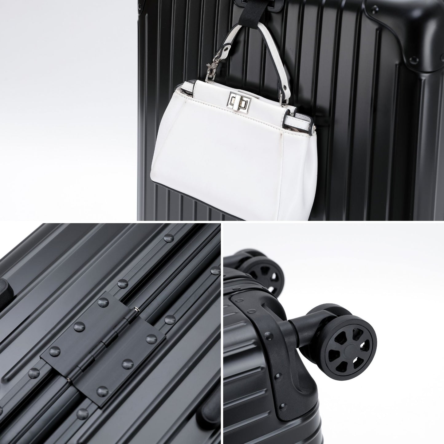 Aluminum Carry-On and Checked Luggage with Spinner Wheels SKU 85009