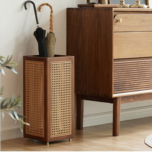 Solid Wood Umbrella Stand with PE Wicker Sides SKU 54001