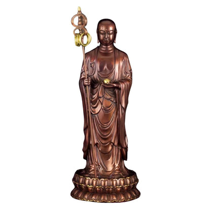 Ksitigarbha Bodhisattva Brass Statue 33002