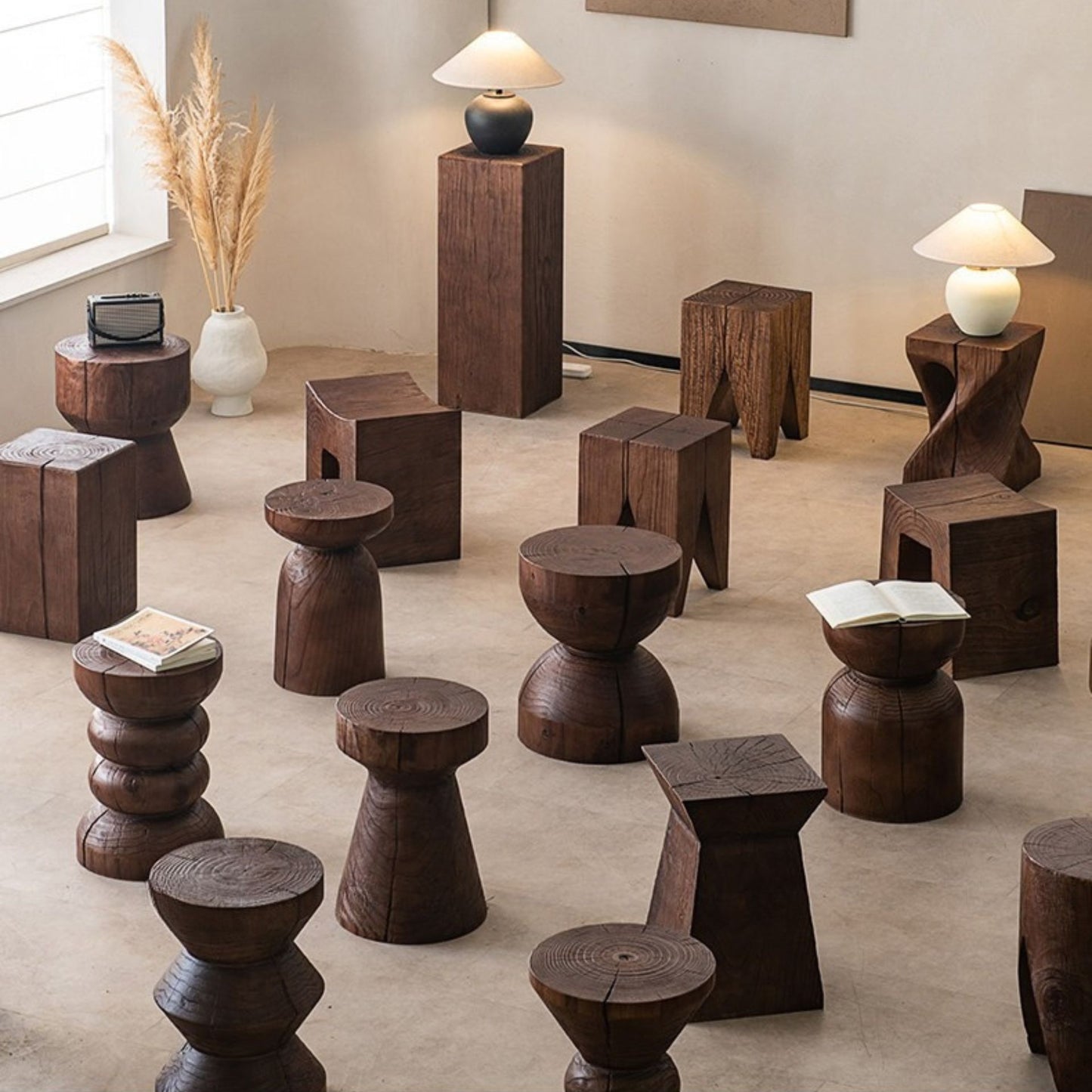 Geometric Solid Wood Pedestal Riser SKU 10029