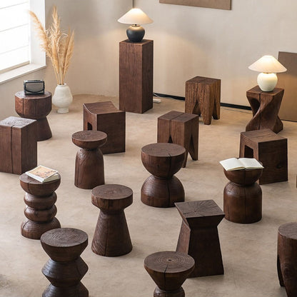 Geometric Solid Wood Pedestal Riser SKU 10029
