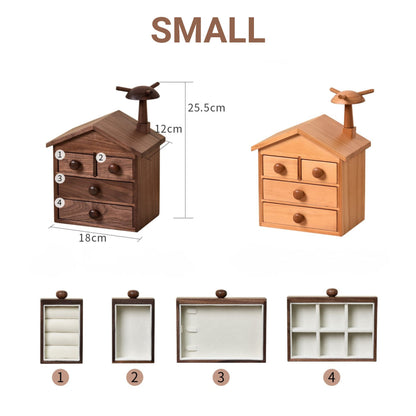 Wooden Jewelry Box Organization with Drawers SKU 21169