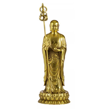 Ksitigarbha Bodhisattva Brass Statue 33002