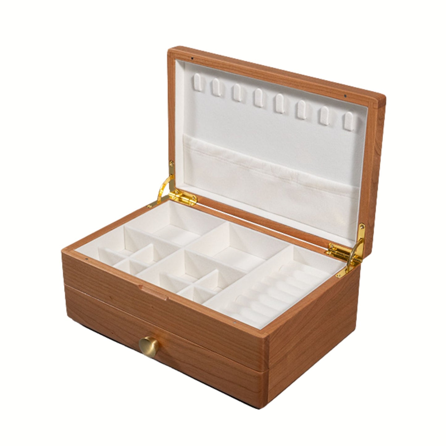 Solid Wood Jewelry Box with Drawer SKU 21122