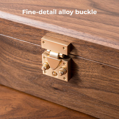 Solid Walnut Wooden Watch Box with Clasp SKU 22014