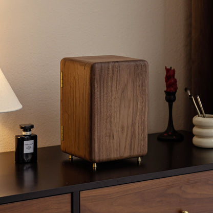 Solid Walnut Jewelry Box with Embroidery SKU 21192