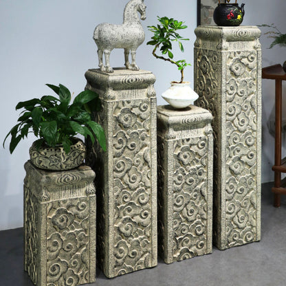 Outdoor Garden Pedestal Stand with Cloud Pattern SKU 10030