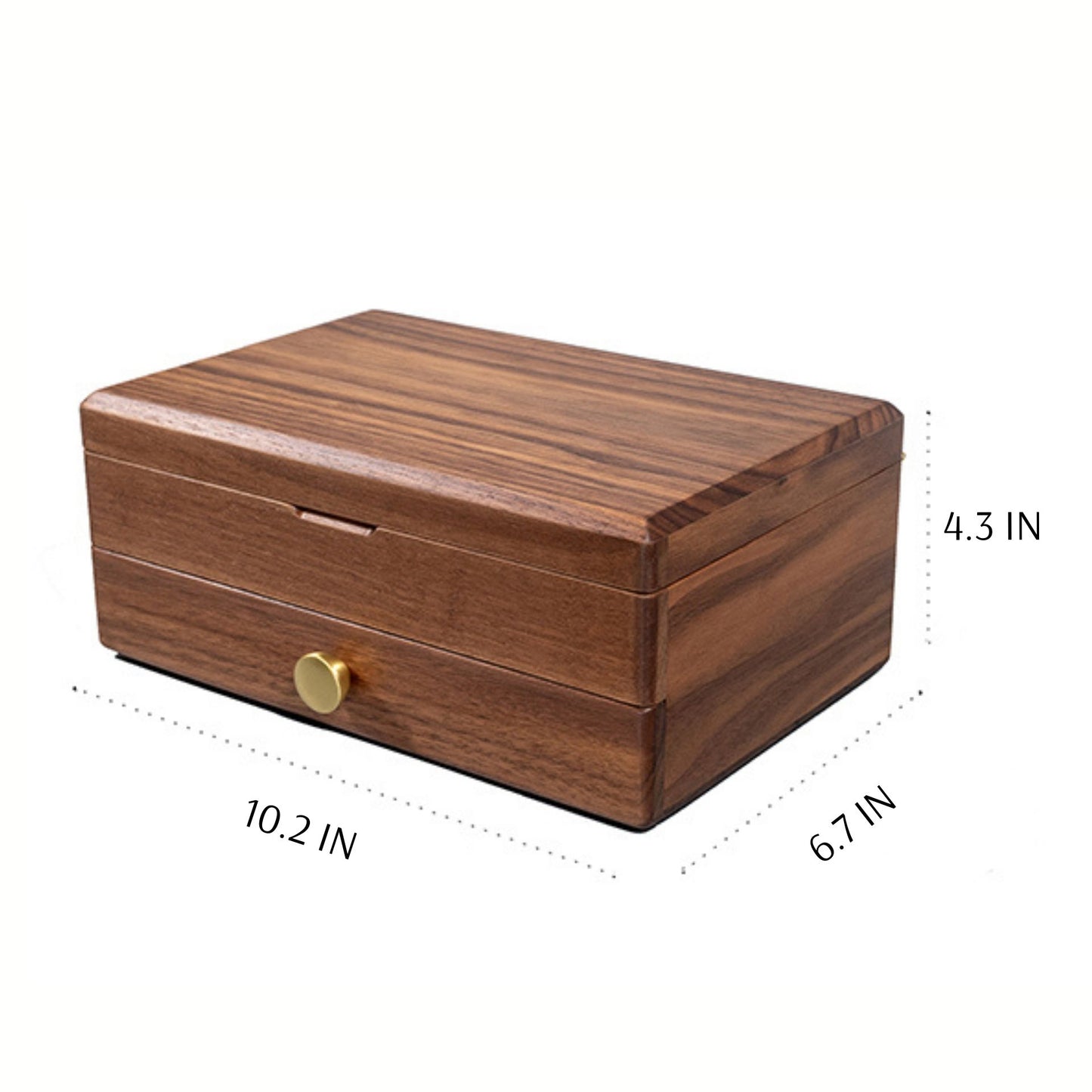 Solid Wood Jewelry Box with Drawer SKU 21122