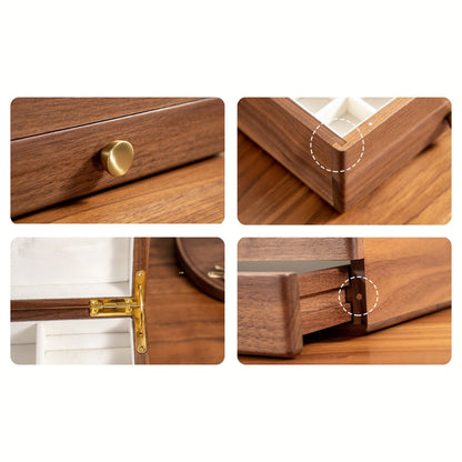 Solid Wood Jewelry Box with Drawer SKU 21122